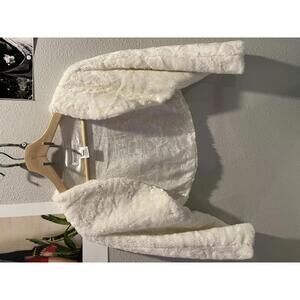 White House Black Market Faux Fur Bolero -Size M